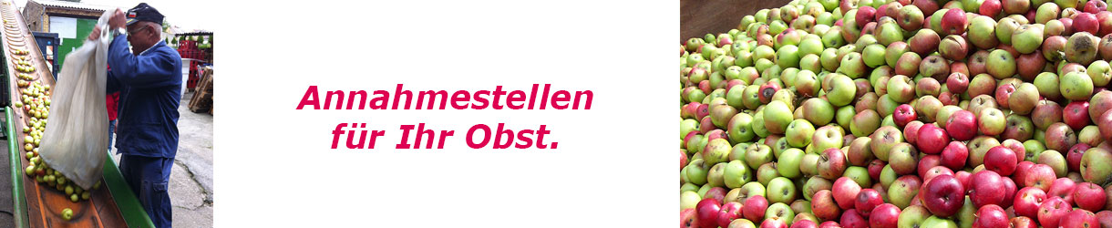 Annahmestellen für Ihr Obst
